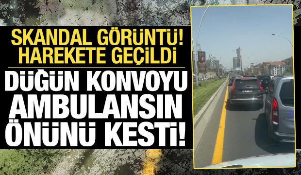 Ankara'da ambulansa yol vermeyen düğün konvoyundaki sürücülere ceza uygulandı