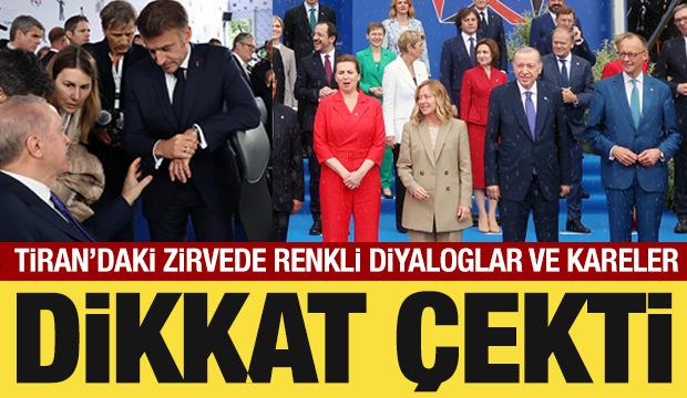 Cumhurbaşkanı Erdoğan'ın Tiran'da katıldığı zirveden dikkat çeken kareler!