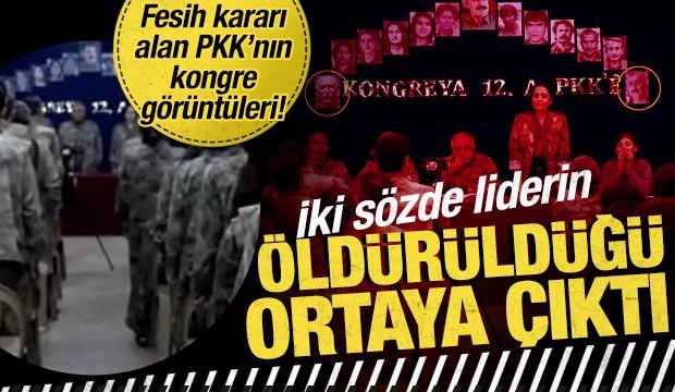 Fesih kararı alan PKK’nın kongre görüntüleri! İki sözde liderin öldürüldüğü ortaya çıktı