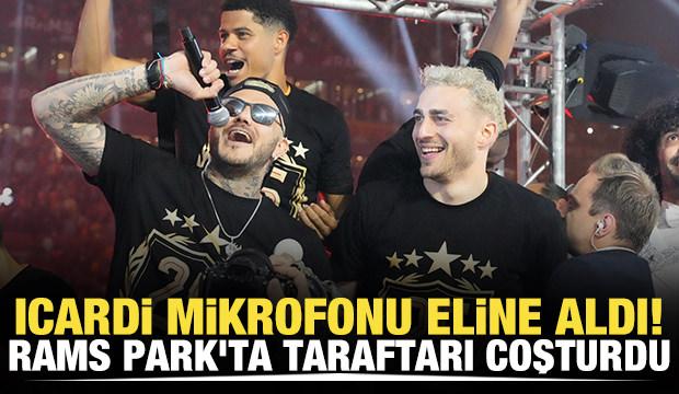 Icardi mikrofonu eline aldı! RAMS Park'ta taraftarı coşturdu