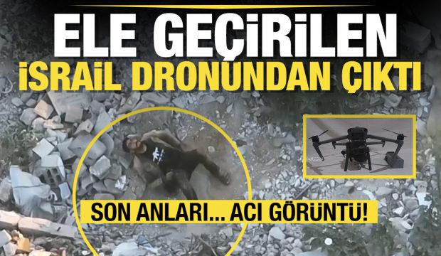 Son anları... Acı görüntü! Kudüs Tugayları'nın ele geçirdiği dronedan çıktı!