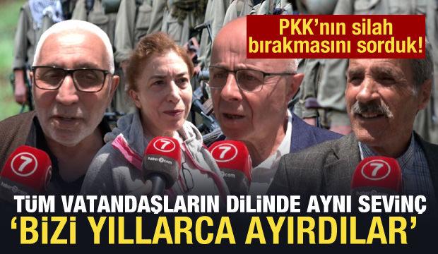 Terör örgütü silah bıraktı! Vatandaşlar sevinçle karşıladı