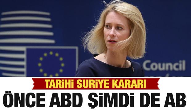 ABD'nin ardından şimdi de AB! Suriye için son dakika kararı