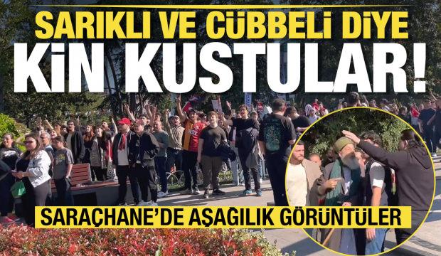 CHP'liler Saraçhane'de cübbeli yaşlı adama saldırdılar