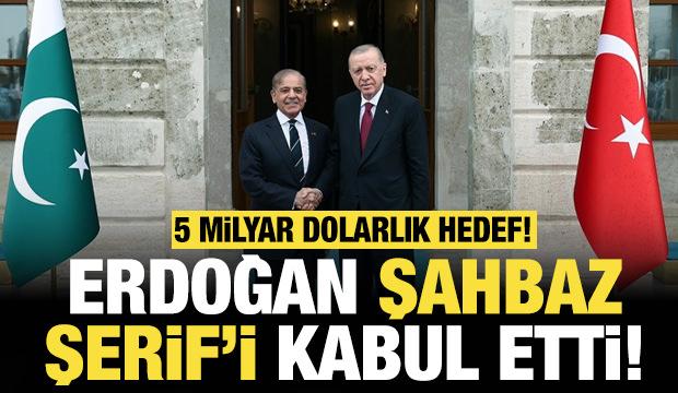 Cumhurbaşkanı Erdoğan, Şahbaz Şerif'i kabul etti