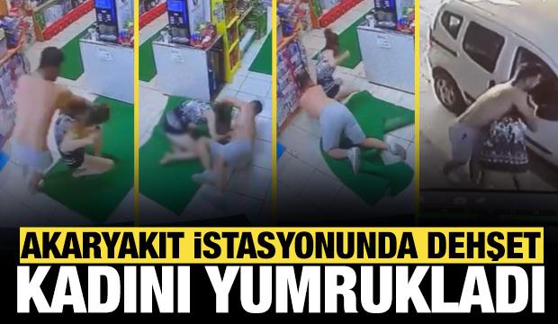Fethiye’de akaryakıt istasyonunda dehşet! Kadını tekme ve yumruklarla dövdü