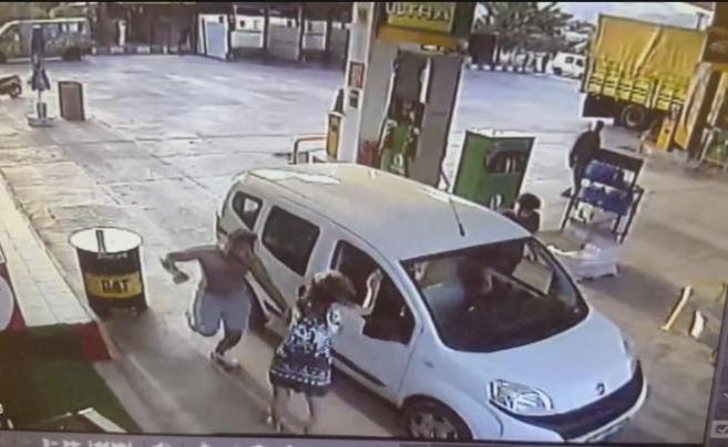 Fethiye’de akaryakıt istasyonunda dehşet! Kadını tekme ve yumruklarla dövdü