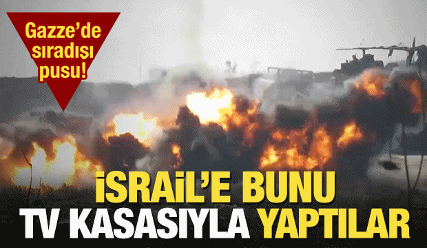 Gazze’de televizyon kasasıyla İsrail’in asker dolu ciplerini hurdaya çevirdiler