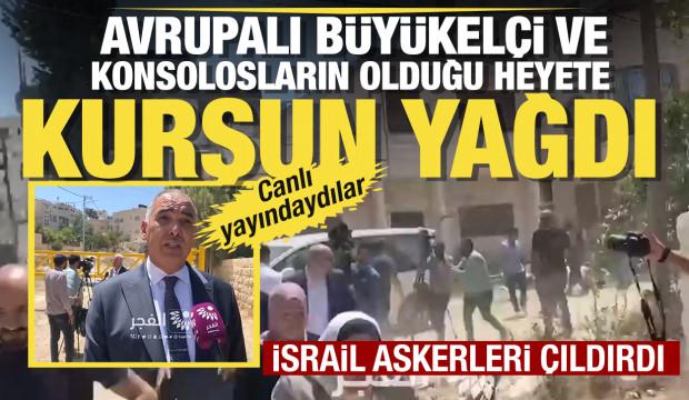 İsrail askerleri Cenin'de Avrupalı ve Arap diplomatlara ateş açtı! O anlar kamerada