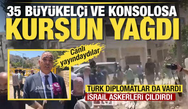 İsrail askerleri Cenin'de Avrupalı ve Arap diplomatlara ateş açtı! O anlar kamerada