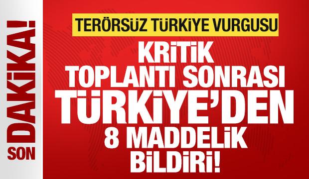 MGK toplantısı sona erdi: Türkiye'den 8 maddelik bildiri!