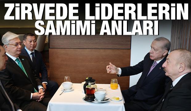 Türk Devletleri Teşkilatı Gayriresmi Zirvesi'nde liderlerin samimi anları