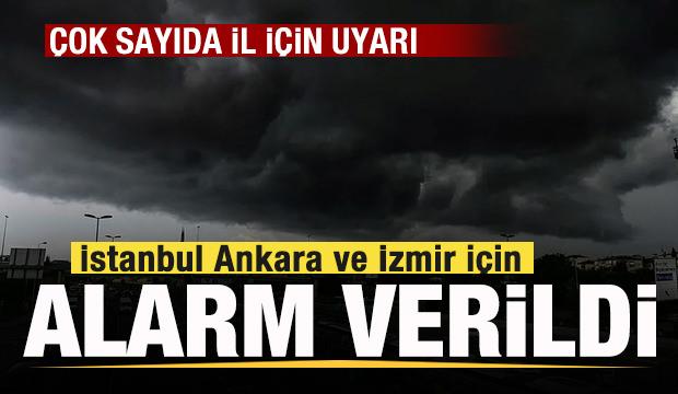 Yeni harita paylaşıldı!  İstanbul Ankara ve İzmir için alarm! Çok sayıda il için uyarı! 