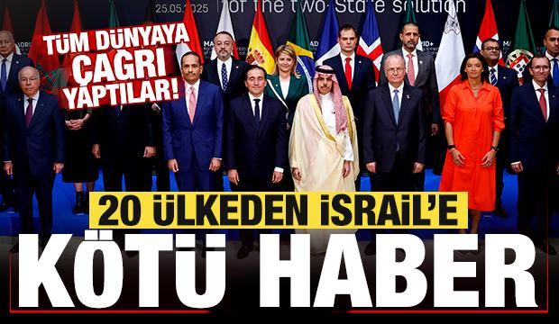 20 ülkeden İsrail'e kötü haber! Tüm dünyaya çağrı yaptılar