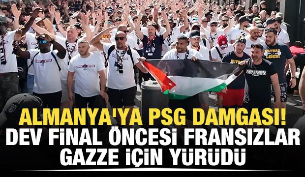 Almanya'ya PSG damgası! Dev final öncesi Fransızlar, Gazze için yürüdü