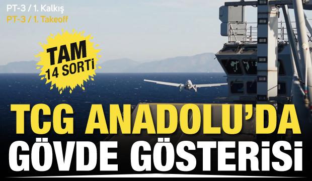 Bayraktar TB3, TCG Anadolu gemisine 14 sorti gerçekleştirdi