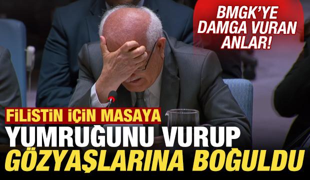 BMGK'ye damga vuran anlar! Filistin için yumruğunu masaya vurup gözyaşlarına boğuldu