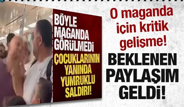 Böyle magandalık görülmedi: Marmaray'da çocuklarının yanında babalarına yumruklu saldırı!