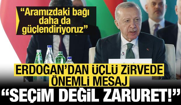 Cumhurbaşkanı Erdoğan Azerbaycan'da: 'Seçim değil, zaruret!'