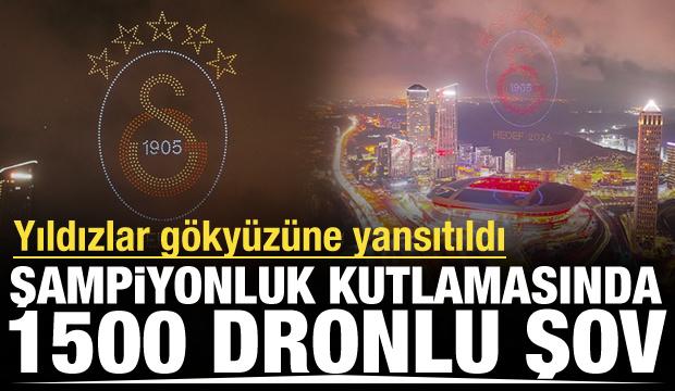Galatasaray şampiyonluğunu kutladı! Dron şov damga vurdu