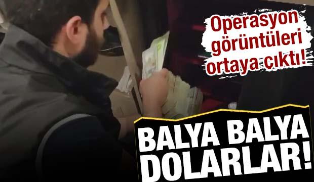 İBB operasyonunda şok görüntüler: Kasadan balya balya dolar çıktı