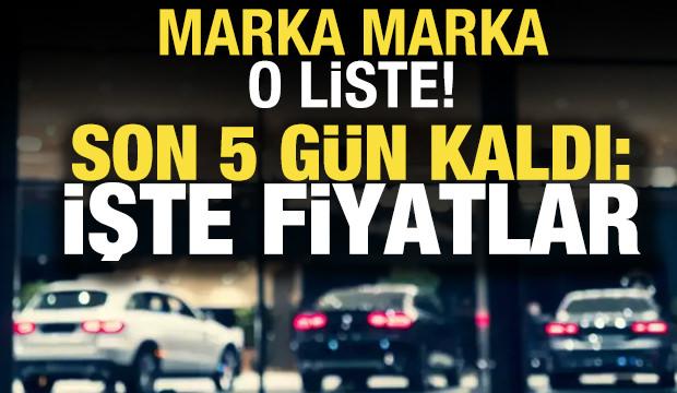 İşte en ucuz otomobil fiyatları! Son 5 gün kaldı