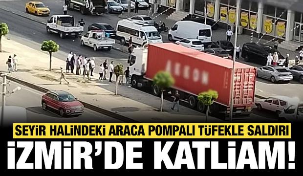 İzmir'de otomobile pompalı tüfekle saldırdılar: Katliamda 3 kişi öldü 3 kişi yaralandı!