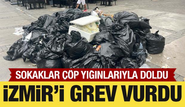 İzmir'i grev vurdu: Sokaklar çöp yığınlarıyla doldu