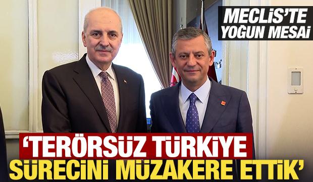 Meclis'te 'Terörsüz Türkiye' mesaisi: Kurtulmuş ve Özgür Özel'den önemli açıklamalar