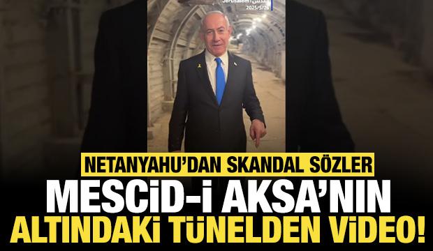 Netanyahu Mescid-i Aksa'nın altındaki tünelden video attı: Skandal sözlere büyük tepki!