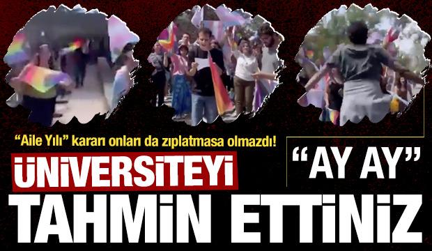 ODTÜ’de ‘Aile Yılı’na karşı LGBT yürüyüşü: ‘Ay ay’