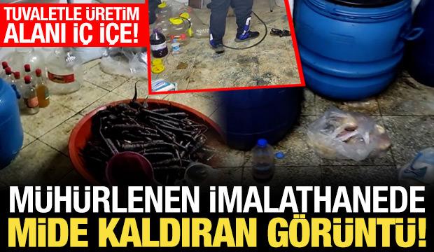 Şalgam imalathanesinde mide kaldıran görüntü! Tuvaletle iç içe...