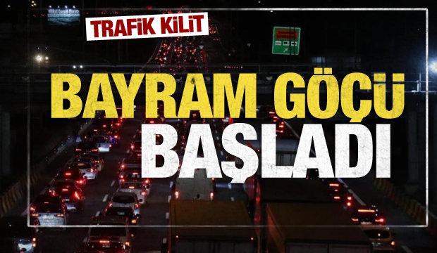 Bayram göçü trafiği durma noktasına getirdi