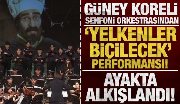Güney Koreli senfoni orkestrasından Yelkenler Biçilecek performansı: Ayakta alkışlandı!
