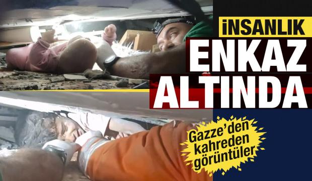 İsrail Gazze'de evleri harabeye dönüştürüyor! O enkazlardan masum çocuklar çıkıyor