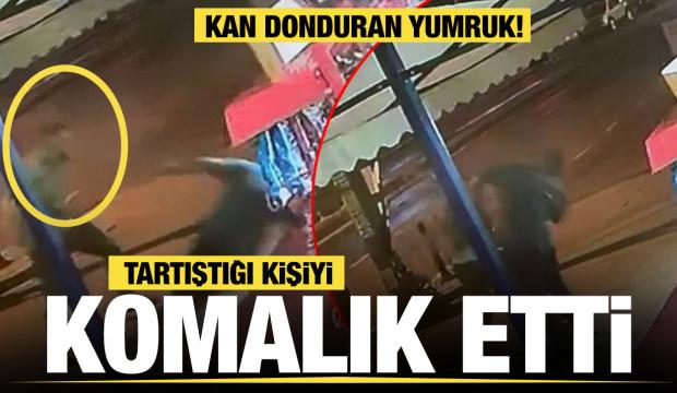 Kan donduran yumruk! Tartıştığı kişiyi komalık etti