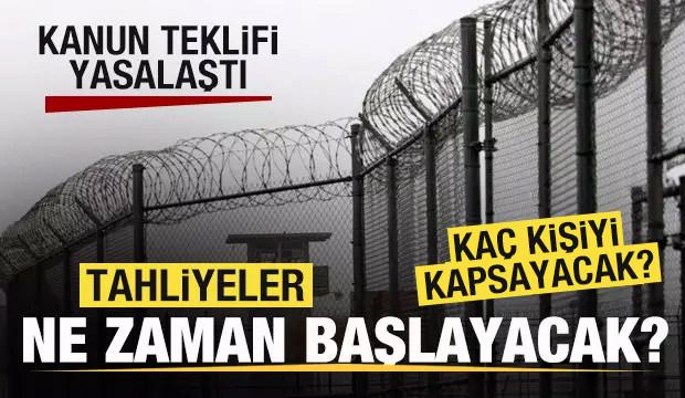 Kanun teklifi yasalaştı! Tahliyeler ne zaman başlayacak, kaç kişiyi kapsayacak?