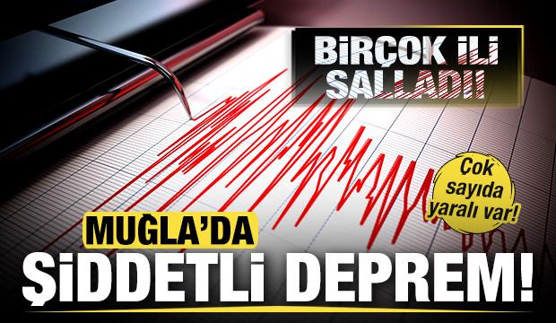 Muğla açıklarında 5,8 şiddetinde deprem! Çok sayıda ili salladı! Yaralılar var