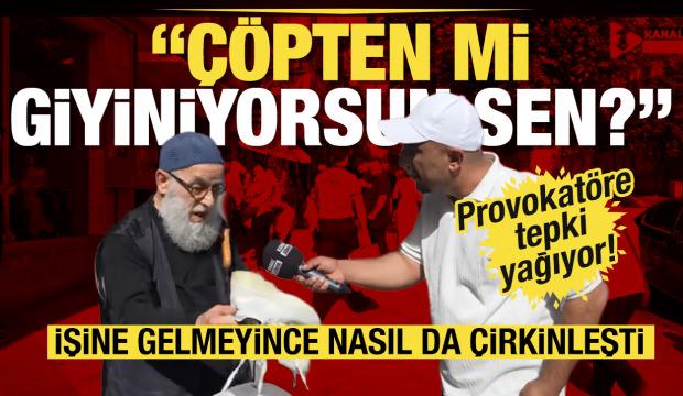Sokak röportajında istediği cevabı alamayınca yaşlı adamı aşağıladı