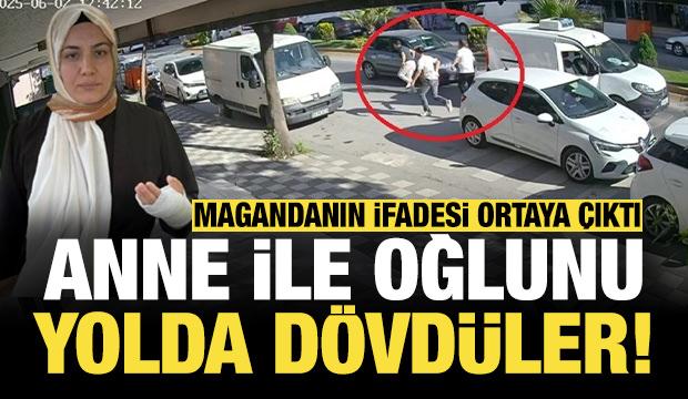 Yol vermeyen 3 maganda anne ile oğlunu yol ortasında dövdü!
