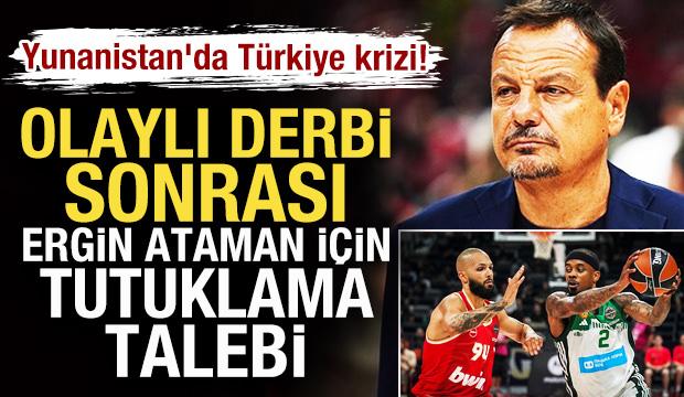 Yunanistan'da Türkiye krizi! Olaylı derbi sonrası Ergin Ataman için tutuklama talebi 
