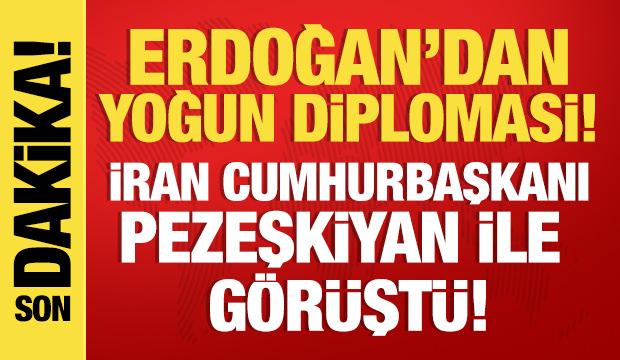 Cumhurbaşkanı Erdoğan, İran Cumhurbaşkanı Pezeşkiyan ile görüştü