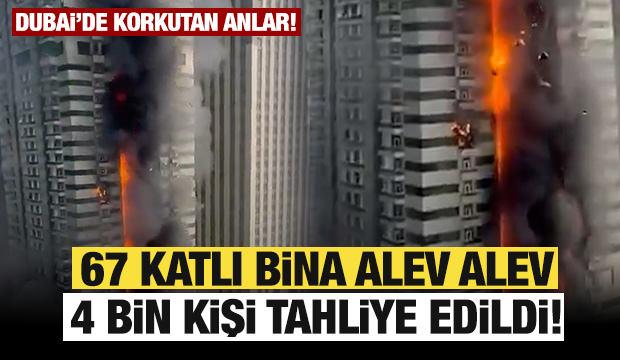 Dubai Marina'da 67 katlı gökdelende yangın paniği: 4000 kişi tahliye edildi