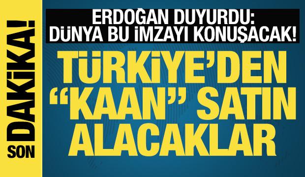 Dünya Türkiye'yi konuşacak! Erdoğan duyurdu: 48 adet dev KAAN savaş uçağı satın alacaklar