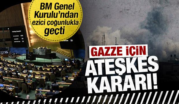 Gazze için ateşkes tasarısı Birleşmiş Milletler'den geçti