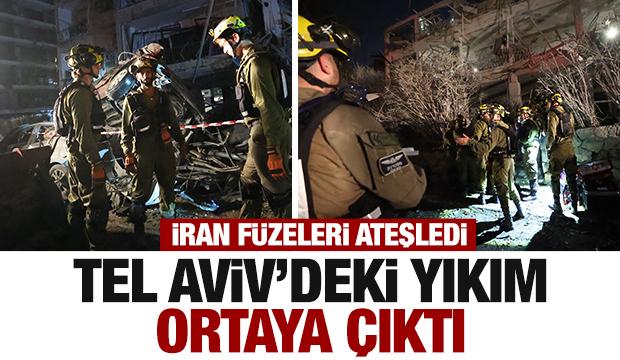 İran vurdu! Tel Aviv'deki yıkım görüntülendi