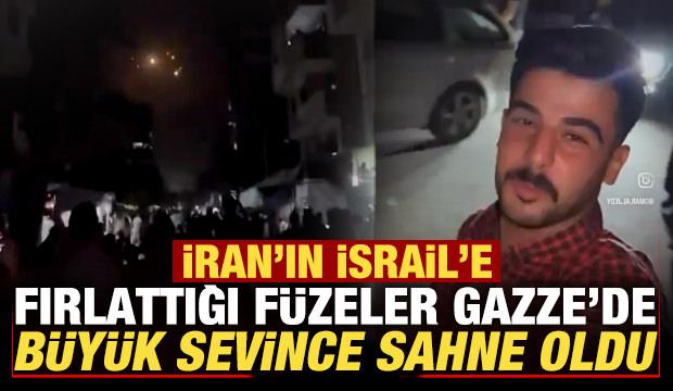 İran'ın İsrail'e fırlattığı balistik füzeler Gazze'de büyük sevince sahne oldu