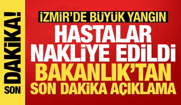 İzmir'de hastanenin yanında büyük yangın: Hastalar nakliye edildi, Bakanlık'tan açıklama