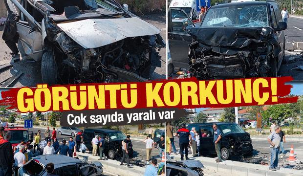 Karabük'te takla atarak başka otomobile çarpan araç dehşet saçtı: 1'i ağır 7 yaralı