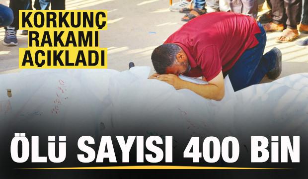 Korkunç rakamı açıkladı: 400 bin Filistinli öldürüldü